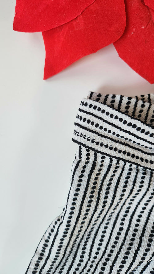 H&M Striped Paperbag High Waist Shorts