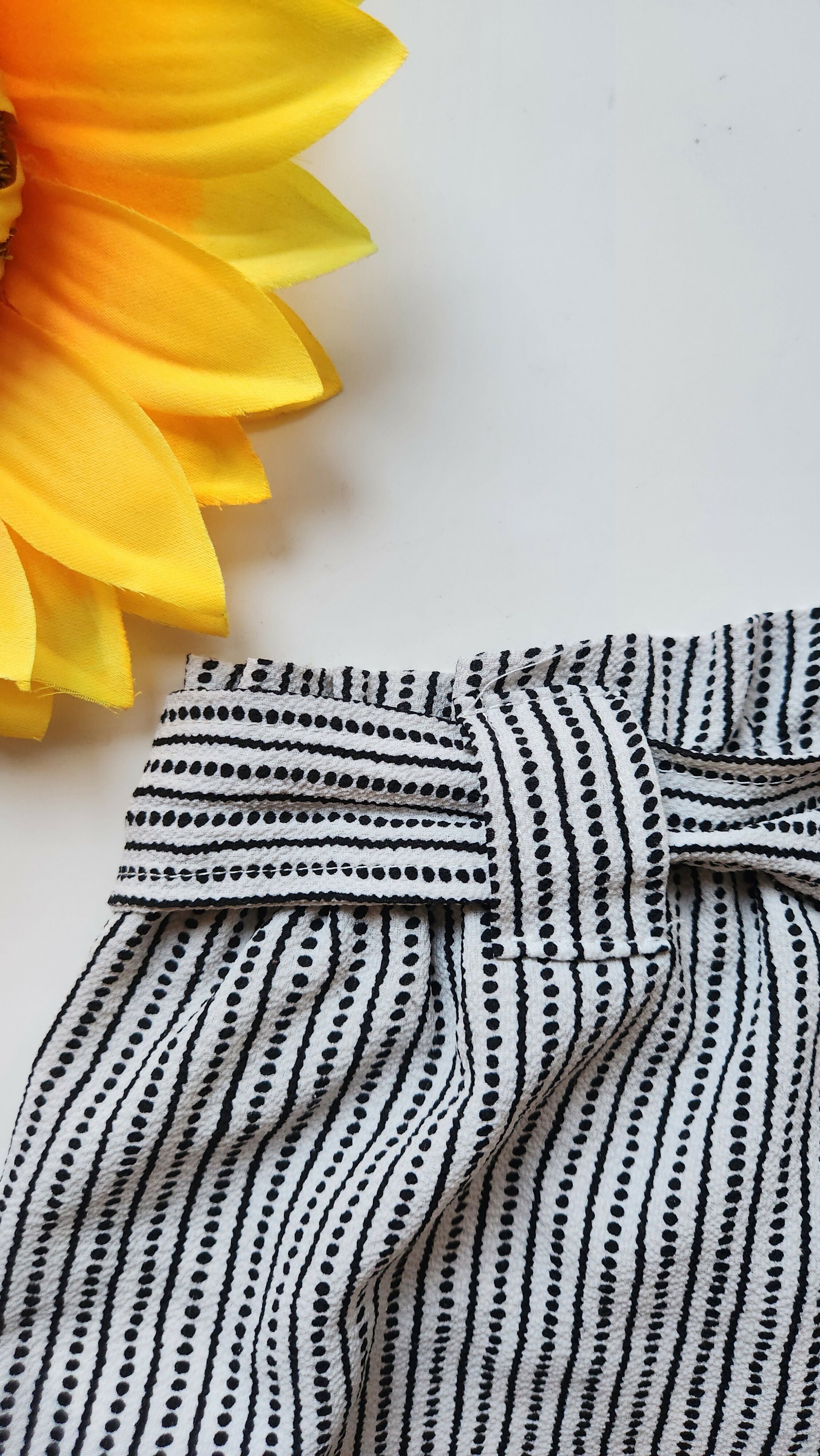 H&M Striped Paperbag High Waist Shorts