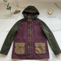 Barbour Burgundy Green Hooded Jacket Size M / UK 10-12