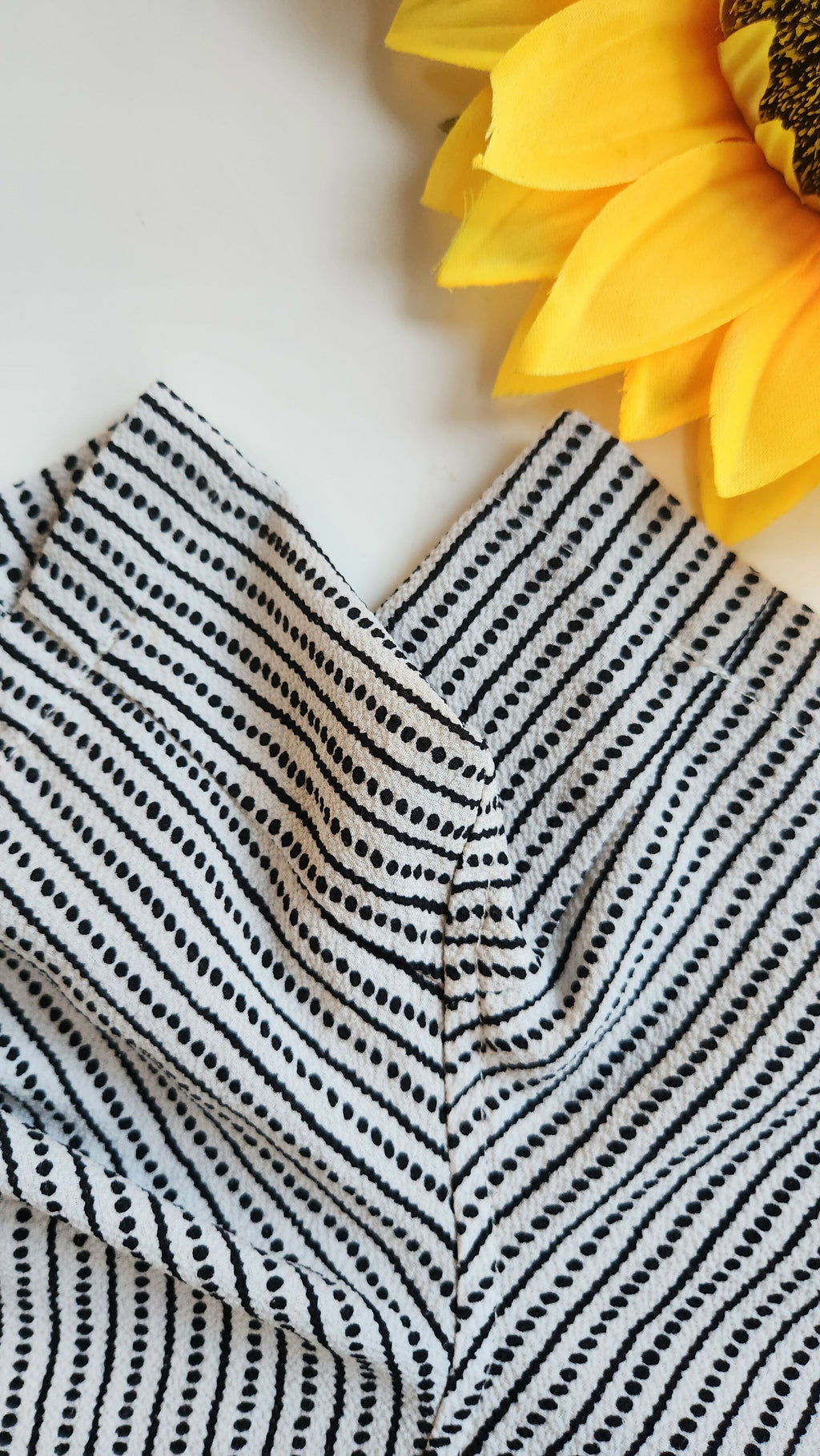 H&M Striped Paperbag High Waist Shorts