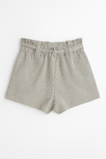 H&M Striped Paperbag High Waist Shorts