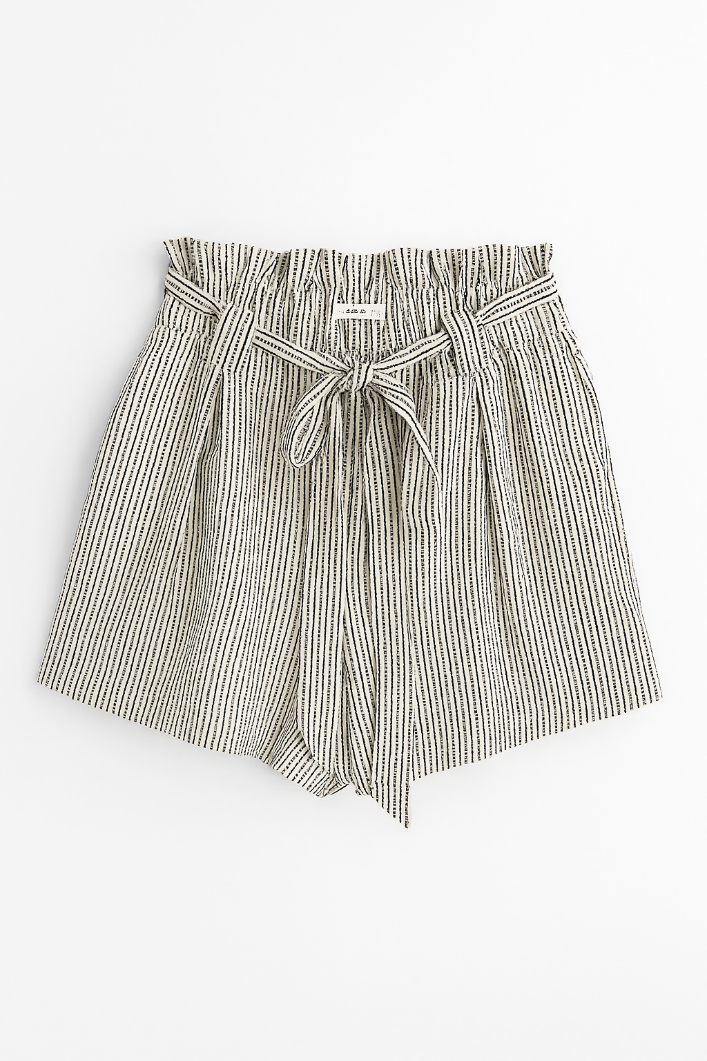 H&M Striped Paperbag High Waist Shorts