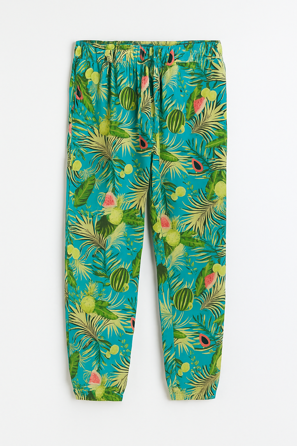 H&M Tropical Fruit Print Jogger Trousers